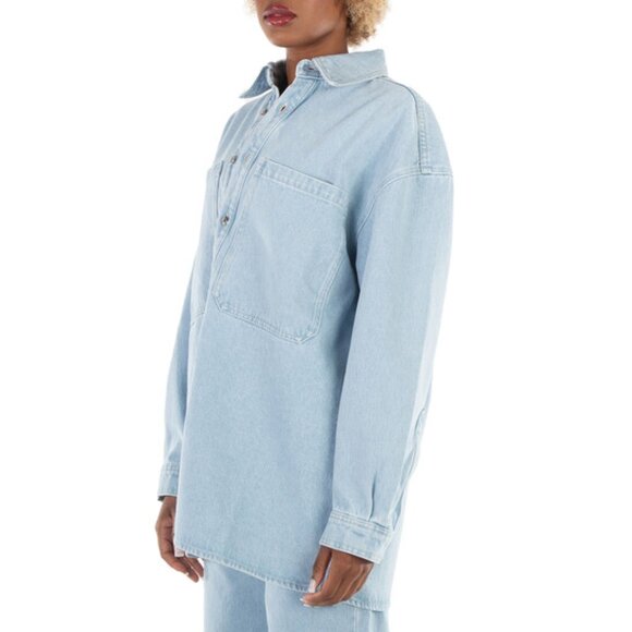 Nanushka  Beaux Denim Jacket/Shirt/Overshirt, Size Small - Picture 9 of 10